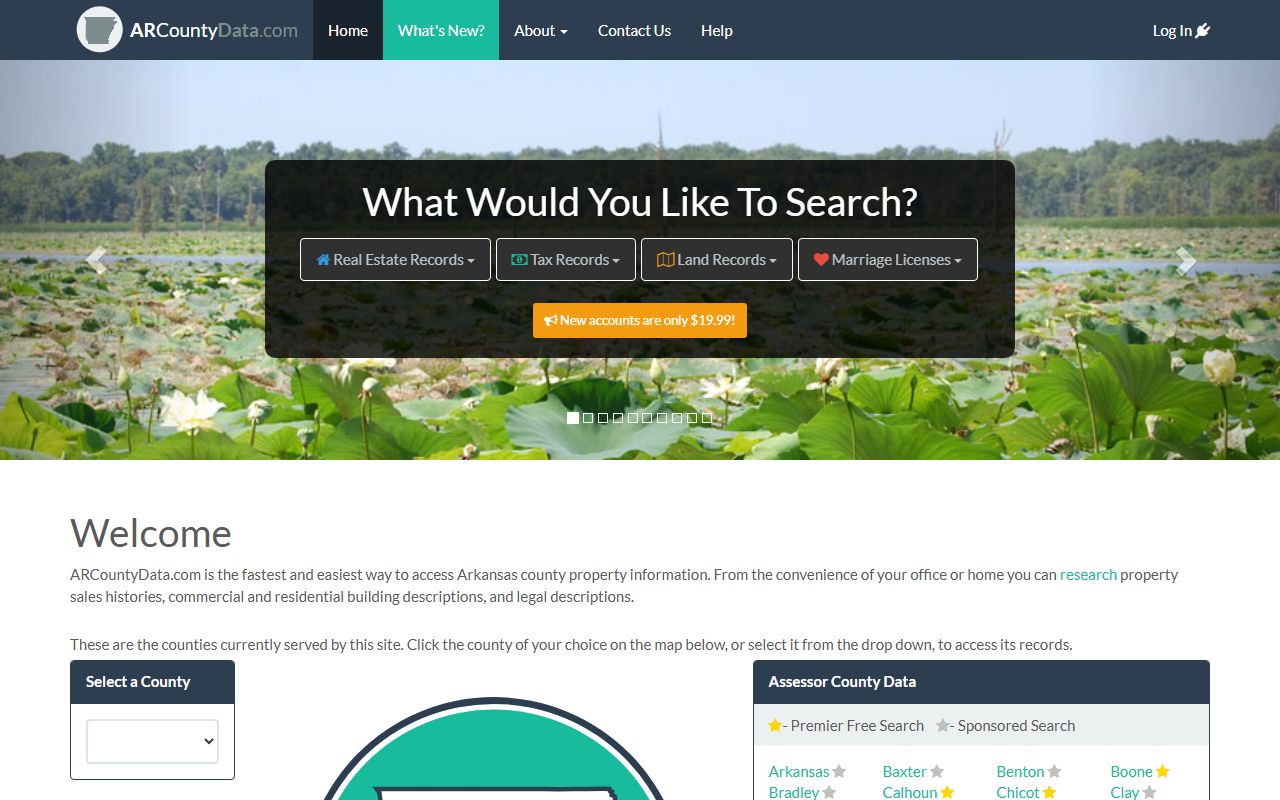 ARCountyData Arkansas property records search