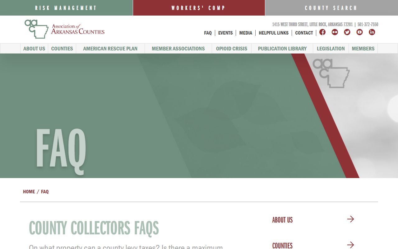 Arkansas County Collectors FAQ property tax collection