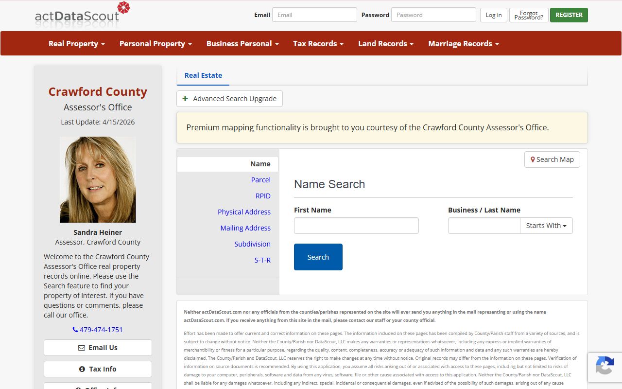 Crawford County Arkansas property records online search for Van Buren property taxes