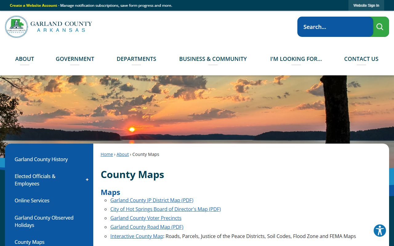 Garland County GIS maps property boundaries Hot Springs Arkansas